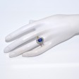 Bagues de fiançailles - Bague pompadour saphir et diamants