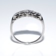Bijoux anciens - Bague jarretière diamants 