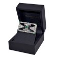 Bijoux anciens - Broche Art Deco en diamants et émeraudes