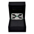 Bijoux anciens - Broche Art Deco en diamants et émeraudes