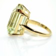 Bijoux anciens - Bague vintage - Beryl vert 19cts