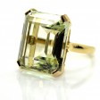 Bijoux anciens - Bague vintage - Beryl vert 19cts