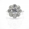 Bijoux anciens - Bague marguerite Art Deco diamants