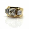 Bijoux anciens - Bague Tank diamants central env. 2cts