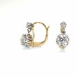 Bijoux anciens - Boucles d'oreilles dormeuses diamants env. 1,60 cts