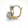 Bijoux anciens - Boucles d'oreilles dormeuses diamants env. 1,60 cts