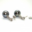 Bijoux récents - Boucles d'oreilles diamants et perles de Tahiti