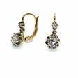 Bijoux anciens - Boucles d'oreilles dormeuses diamants env. 0,70 cts